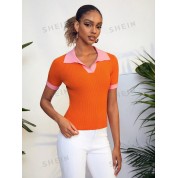 Jade Breyon Color Block Knit Top