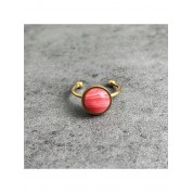 Adjustable Stainless Steel Natural Stone Ring