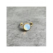 Adjustable Stainless Steel Natural Stone Ring