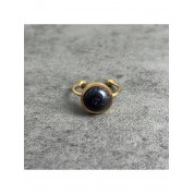 Adjustable Stainless Steel Natural Stone Ring