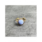 Adjustable Stainless Steel Natural Stone Ring