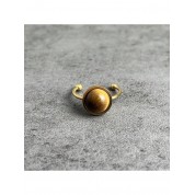 Adjustable Stainless Steel Natural Stone Ring