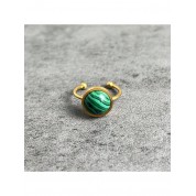 Adjustable Stainless Steel Natural Stone Ring