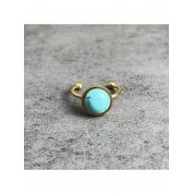 Adjustable Stainless Steel Natural Stone Ring