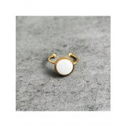 Adjustable Stainless Steel Natural Stone Ring