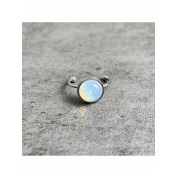 Elegant Stainless Steel Natural Stone Ring