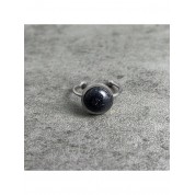 Elegant Stainless Steel Natural Stone Ring