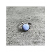 Elegant Stainless Steel Natural Stone Ring