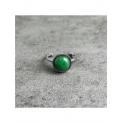 Elegant Stainless Steel Natural Stone Ring