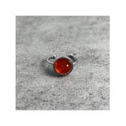 Elegant Stainless Steel Natural Stone Ring