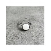 Elegant Stainless Steel Natural Stone Ring