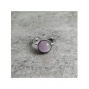 Elegant Stainless Steel Natural Stone Ring