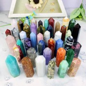 Natural Crystal Healing Reiki Stone Tower