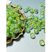 Versatile Jade Cracked Glass Beads For Diy Crafts