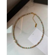 Luxurious Shoushan Jade Pearl Necklace