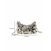 Glamorous Gold Pvc Sequined Clutch Bag