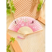 Jade Rabbit Folding Fan For Hanfu Dance