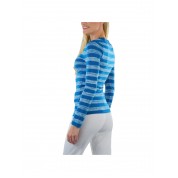 Stylish Striped V-neck Long Sleeve Top