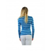 Stylish Striped V-neck Long Sleeve Top