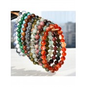 8mm Natural Stone Beaded Bracelet