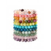 8mm Natural Stone Beaded Bracelet