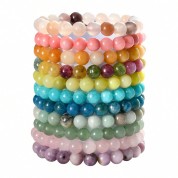 8mm Natural Stone Beaded Bracelet