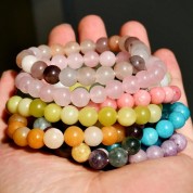 8mm Natural Stone Beaded Bracelet