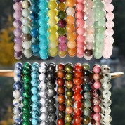 8mm Natural Stone Beaded Bracelet