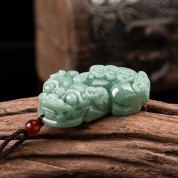 Natural Jade Pixiu Pendant Necklace