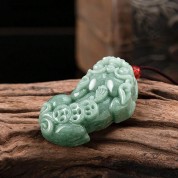 Natural Jade Pixiu Pendant Necklace