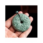 Antique Style Kowloon Jade Pendant Necklace