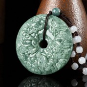 Antique Style Kowloon Jade Pendant Necklace