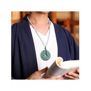 Antique Style Kowloon Jade Pendant Necklace