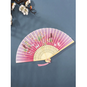 Jade Rabbit Folding Fan For Hanfu Dance