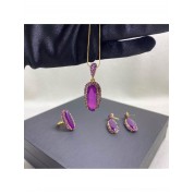 Luxurious Gold & Purple Jewelry Set