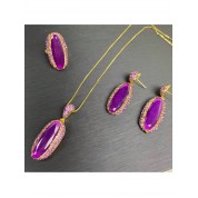 Luxurious Gold & Purple Jewelry Set