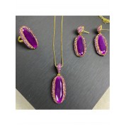 Luxurious Gold & Purple Jewelry Set