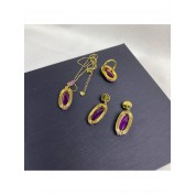 Luxurious Gold & Purple Jewelry Set