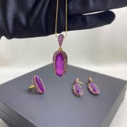 Luxurious Gold & Purple Jewelry Set