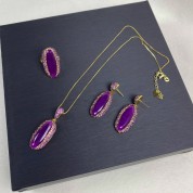 Luxurious Gold & Purple Jewelry Set