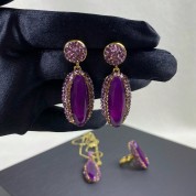 Luxurious Gold & Purple Jewelry Set