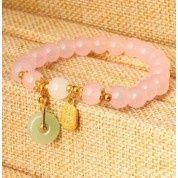 Elegant Artificial Jade Beaded Bracelet