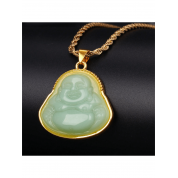 Vintage Jade Buddha Pendant Necklace