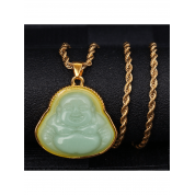 Vintage Jade Buddha Pendant Necklace