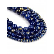 Blue Golden Silk Jade Beads For Diy Jewelry