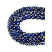 Blue Golden Silk Jade Beads For Diy Jewelry