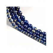 Blue Golden Silk Jade Beads For Diy Jewelry