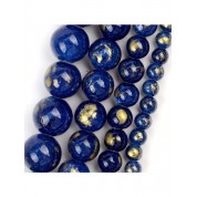 Blue Golden Silk Jade Beads For Diy Jewelry