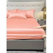 Luxurious Satin Fitted Sheet & Icy Jade Bedding Set