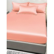 Luxurious Satin Fitted Sheet & Icy Jade Bedding Set